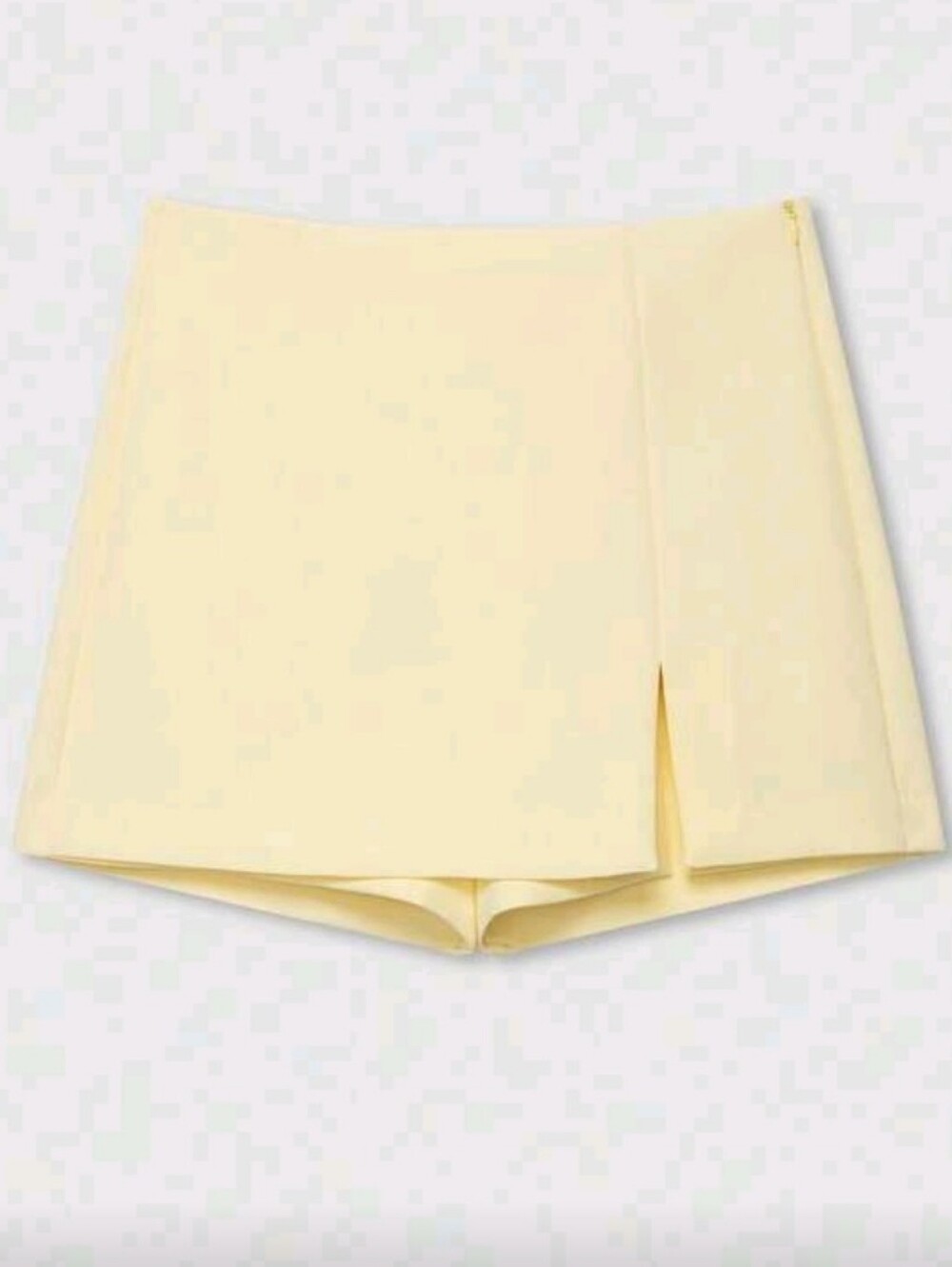 NWOT Women's Casual Slit Hem Skirt Shorts Skort, L (8-10), Yellow